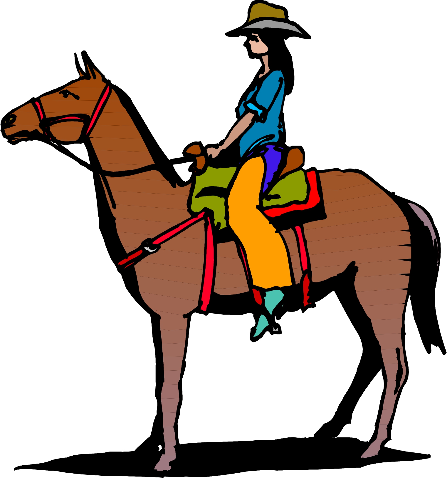 Horse riding clipart