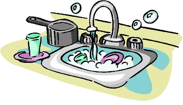 Washing dishes clipart free