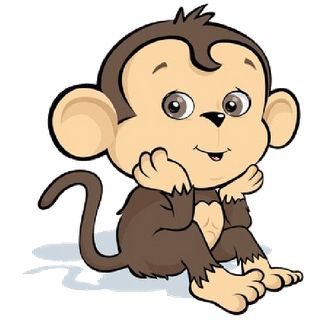 Girl Monkey Cartoon Clipart