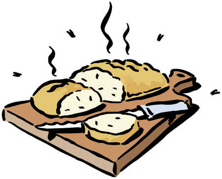 Stock Illustration - Sliced bread