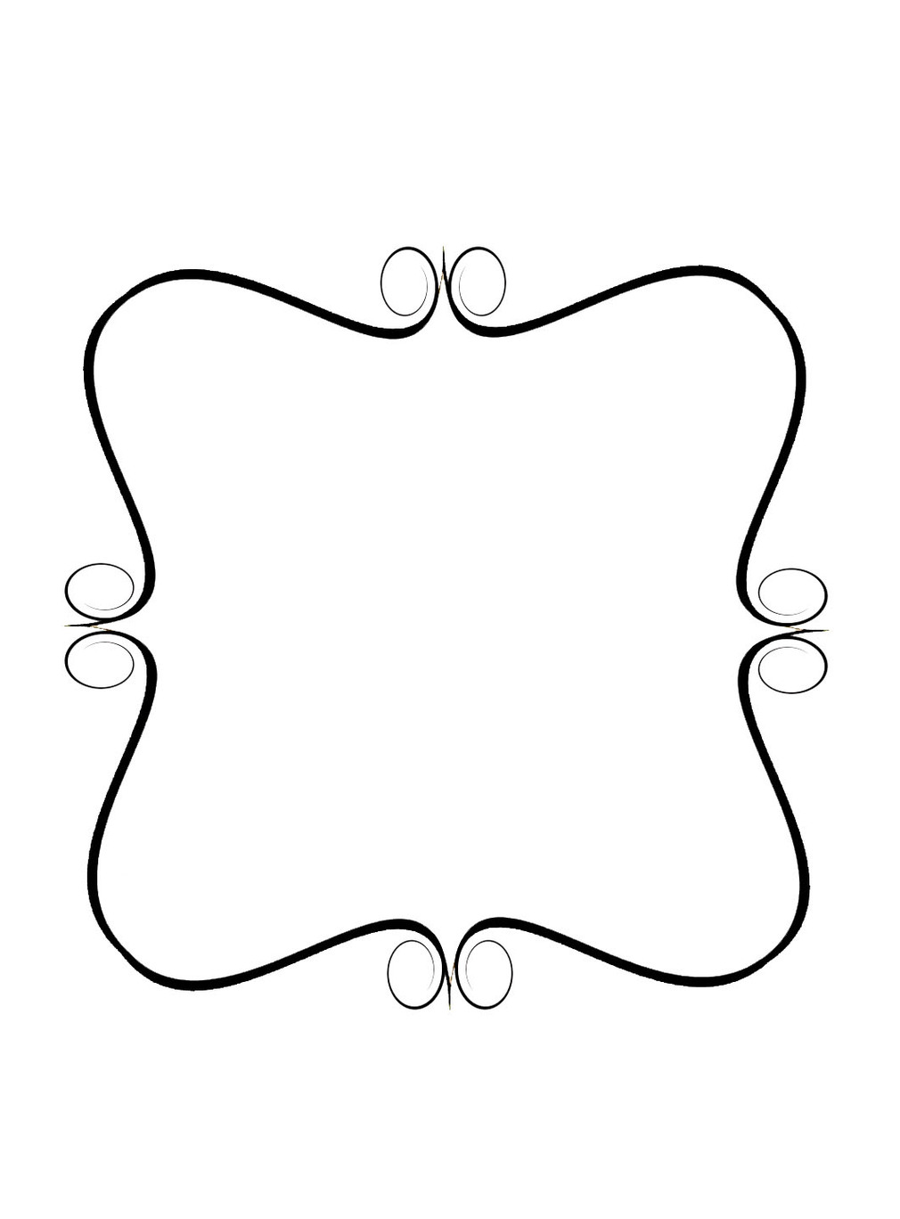 Simple Swirl Frame Clipart - Free to use Clip Art Resource