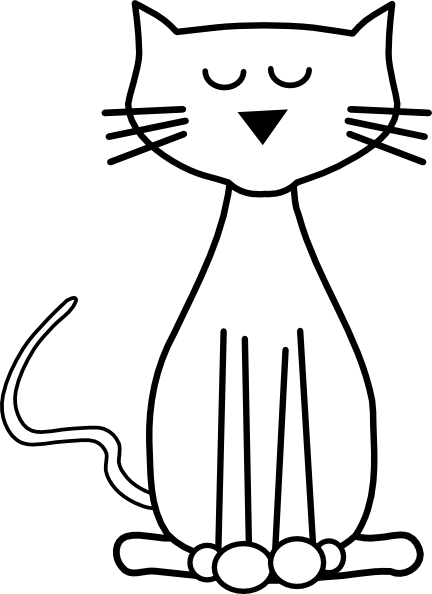 clipart cat outline - photo #37