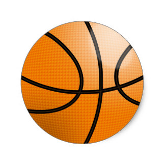 Cartoon Basketball Ball Stickers | Zazzle