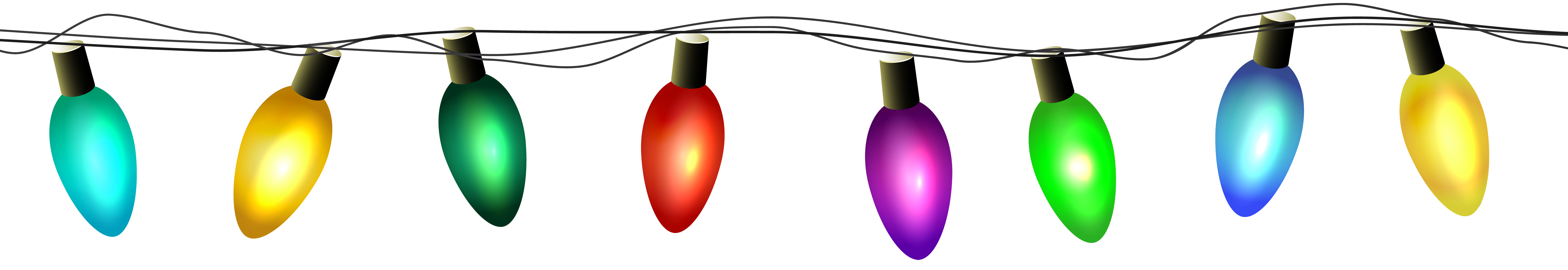 Christmas Lights Transparent PNG Clip Art