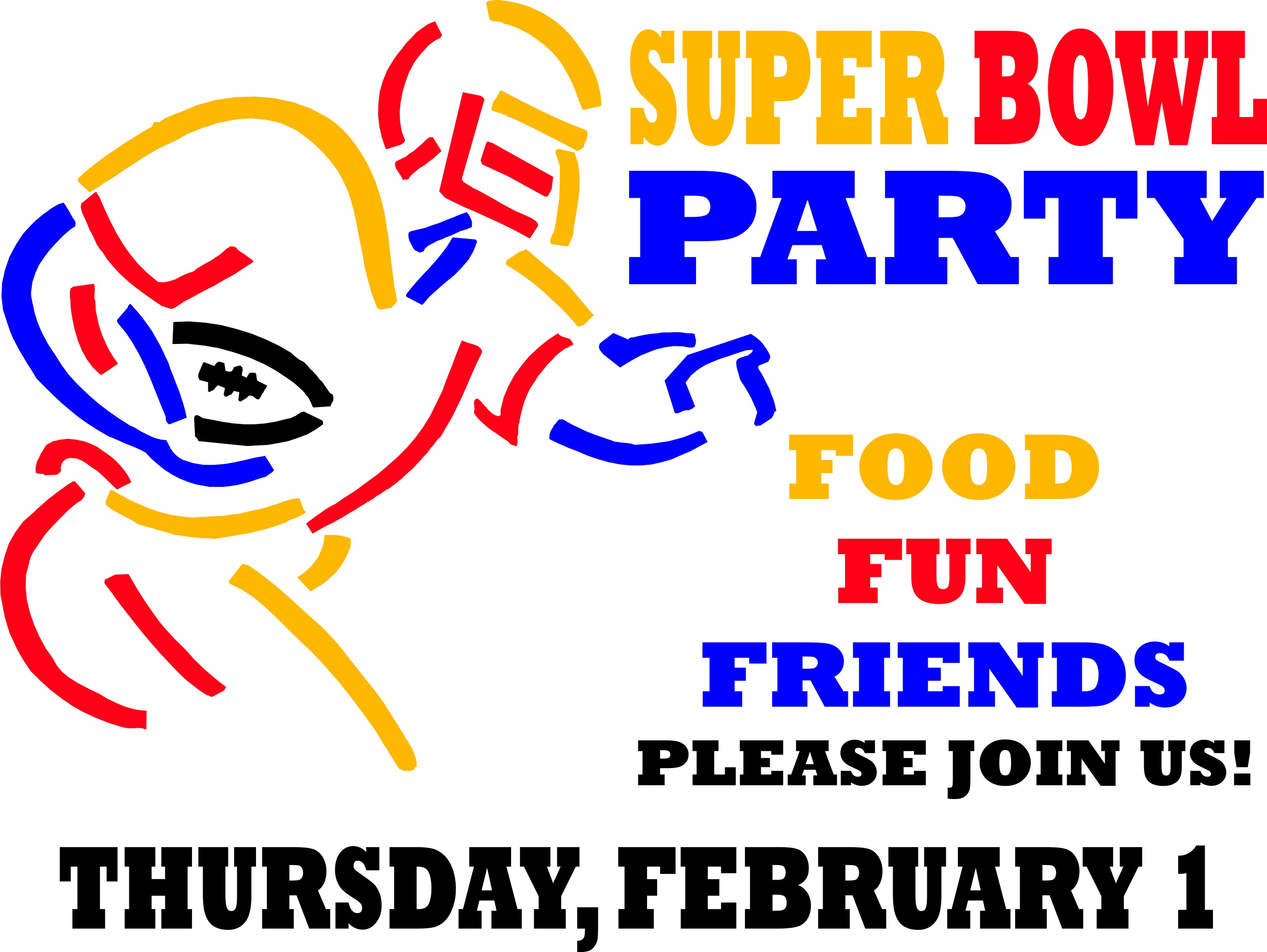 Super Bowl Party Clipart