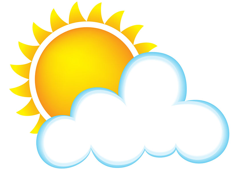 Sun and cloud clipart
