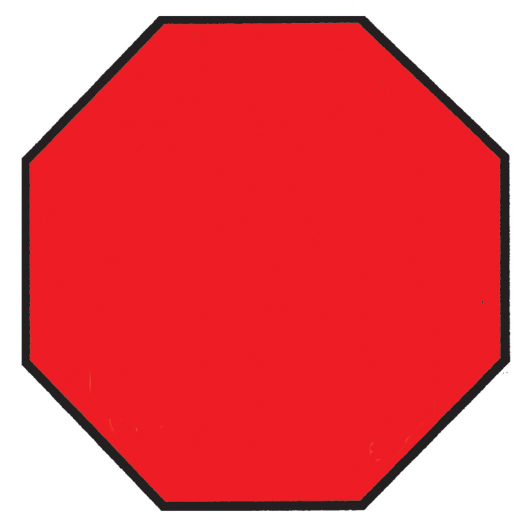 Stop sign shape clip art