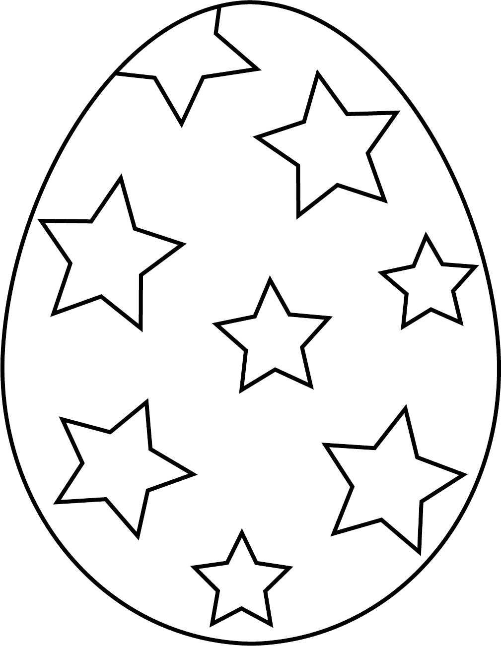 Easter Egg Outline Template - ClipArt Best