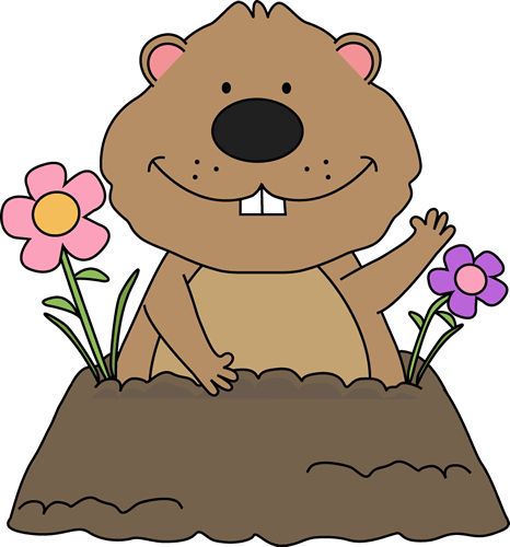 Groundhog day, Art clipart and Spring