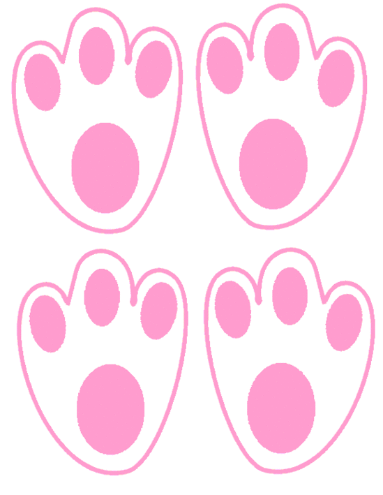 Easter Bunny Footprints Template