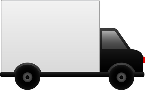 Animated delivery truck clipart