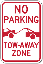 No Parking Tow-Away Zone Sign | StopSignsandMore.com