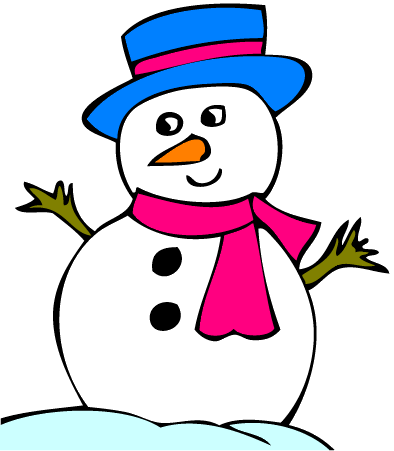 Happy snowman kids clipart gif