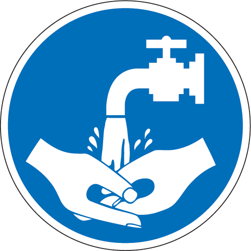 Wash Your Hands Label J6573 - by SafetySign.com