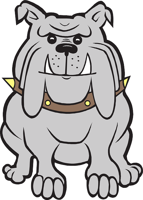 Friendly bulldog mascot clipart