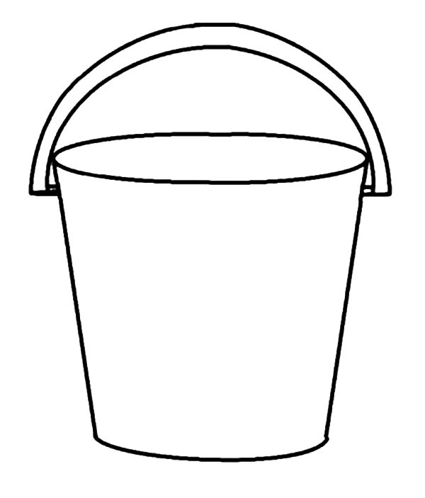 Bucket Coloring Page Printable Page 1