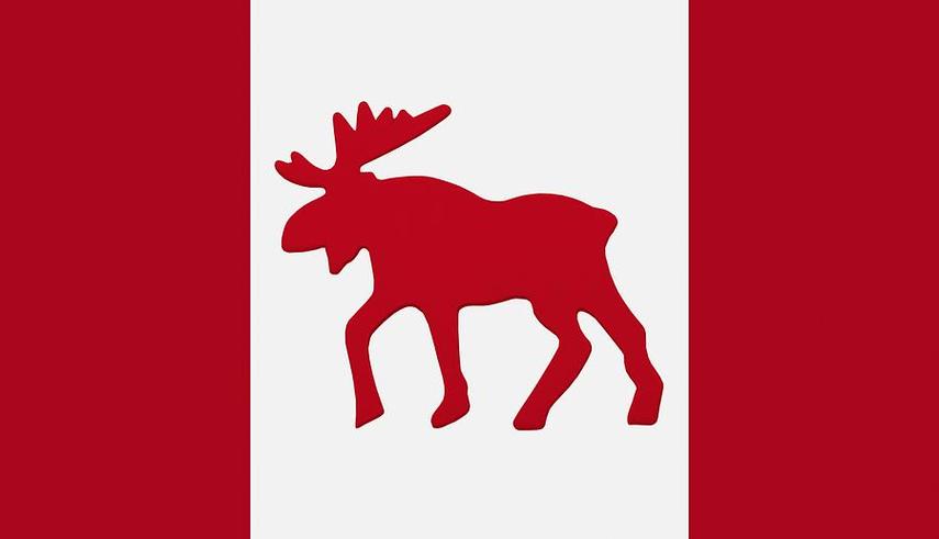 Moose canadian flag clipart