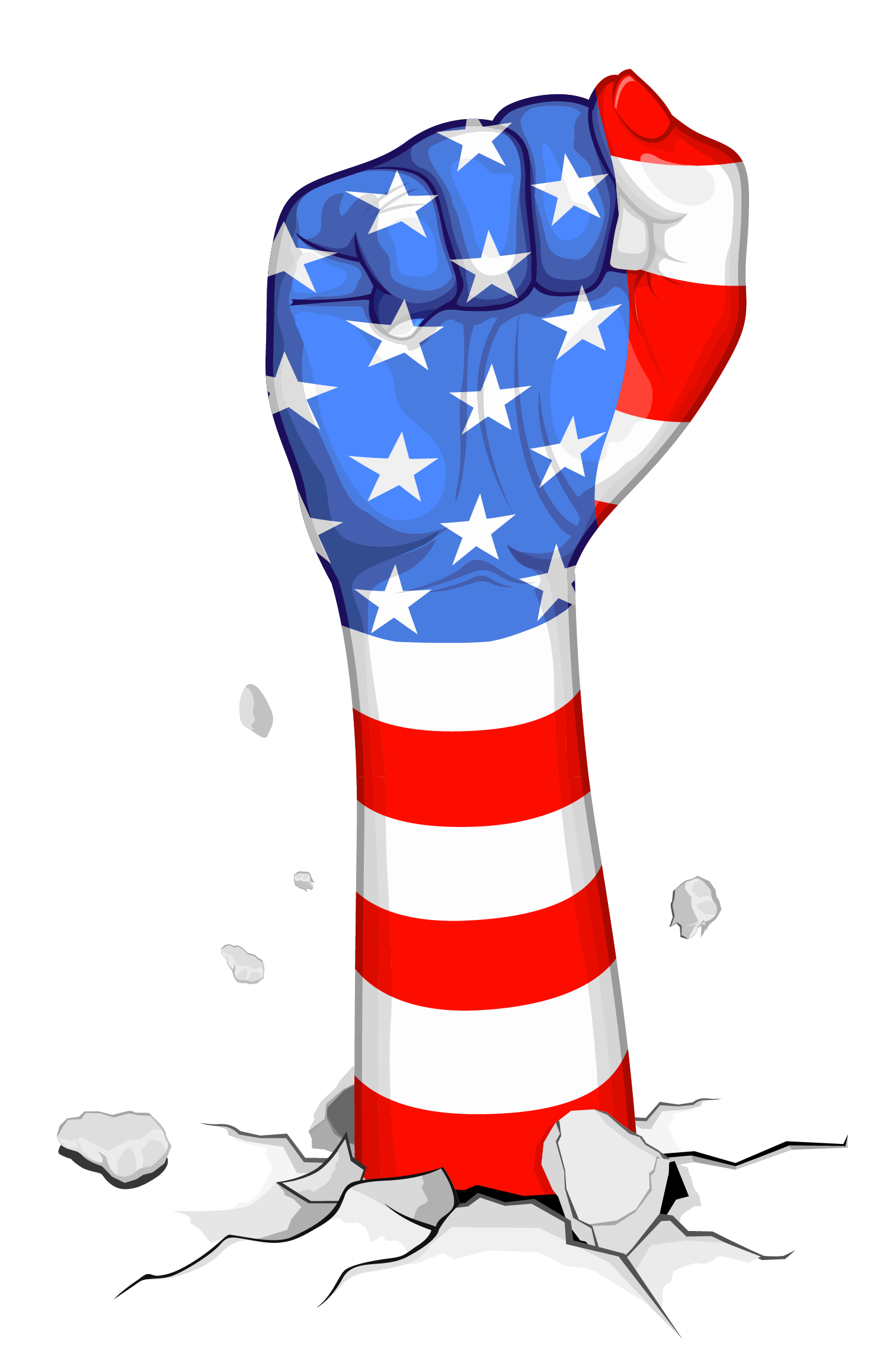 American Fist Flag Decor PNG Clipart