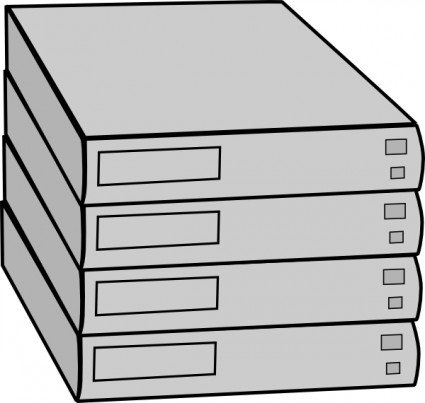 Stacked Servers Without Rack clip art Vector clip art - Free ...