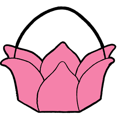 Make Easter Basket with Flower Petals Paper Folding Craft - Kids ...