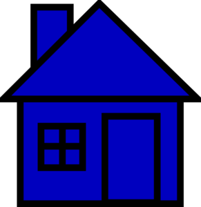 Blue House clip art - vector clip art online, royalty free ...
