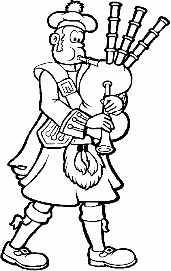 Pin Bagpipe Coloring Page
