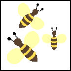 Yellow and Black Buzzing Bees