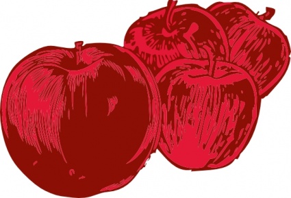 Four Apples clip art - Download free Other vectors