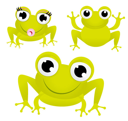 Keyword cute cartoon frog with big eyes Vector Free Download
