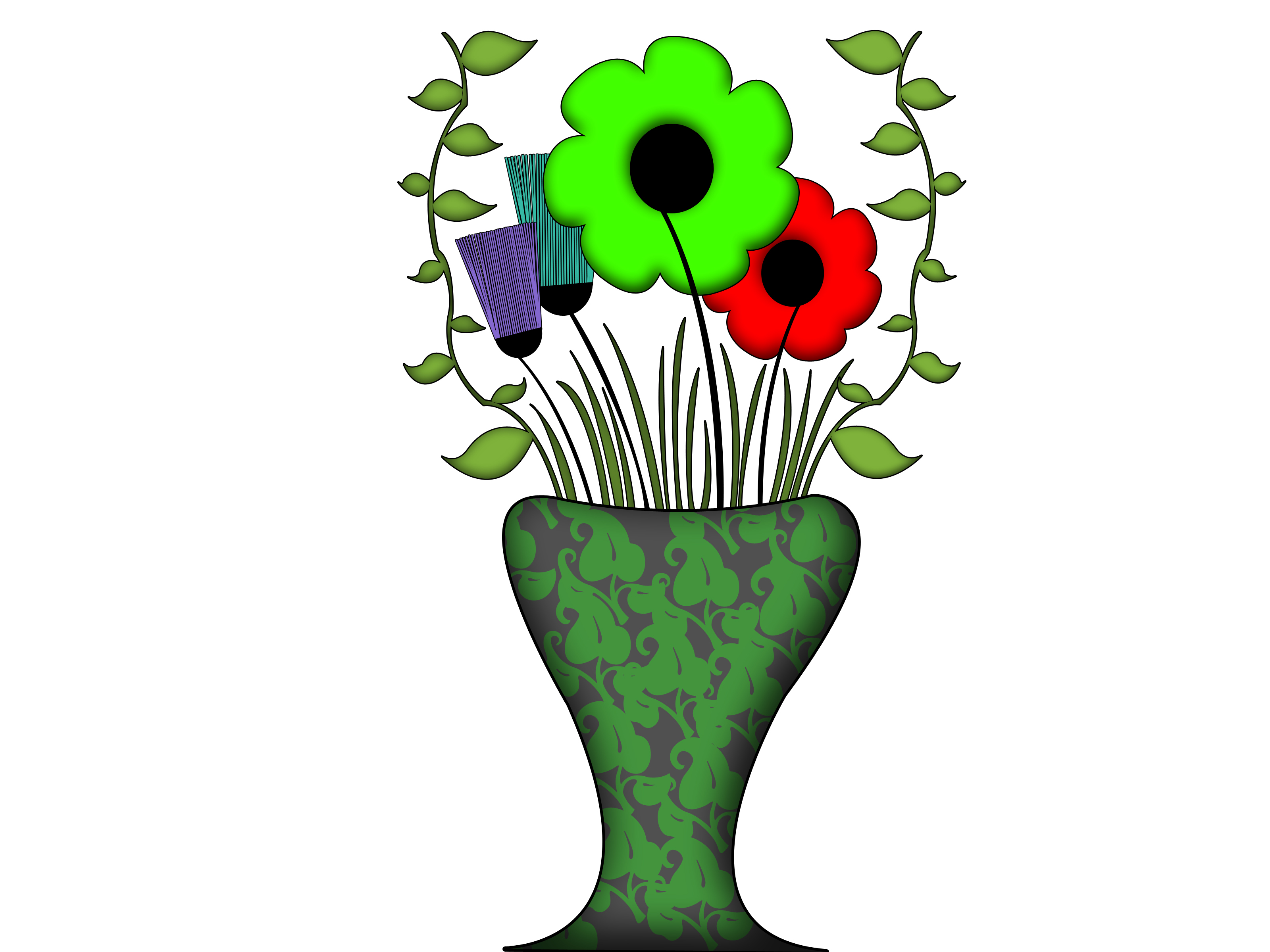 clipart of roses in a vase - photo #47