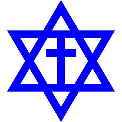 Blue Jewish symbol | Public domain vectors