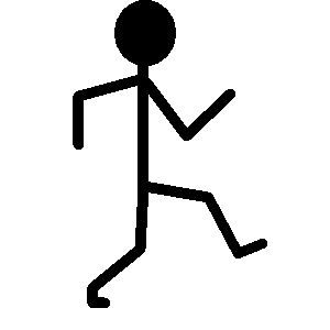 Clipart animated funny man running animated