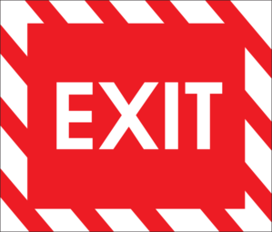 Free Clipart Exit Sign