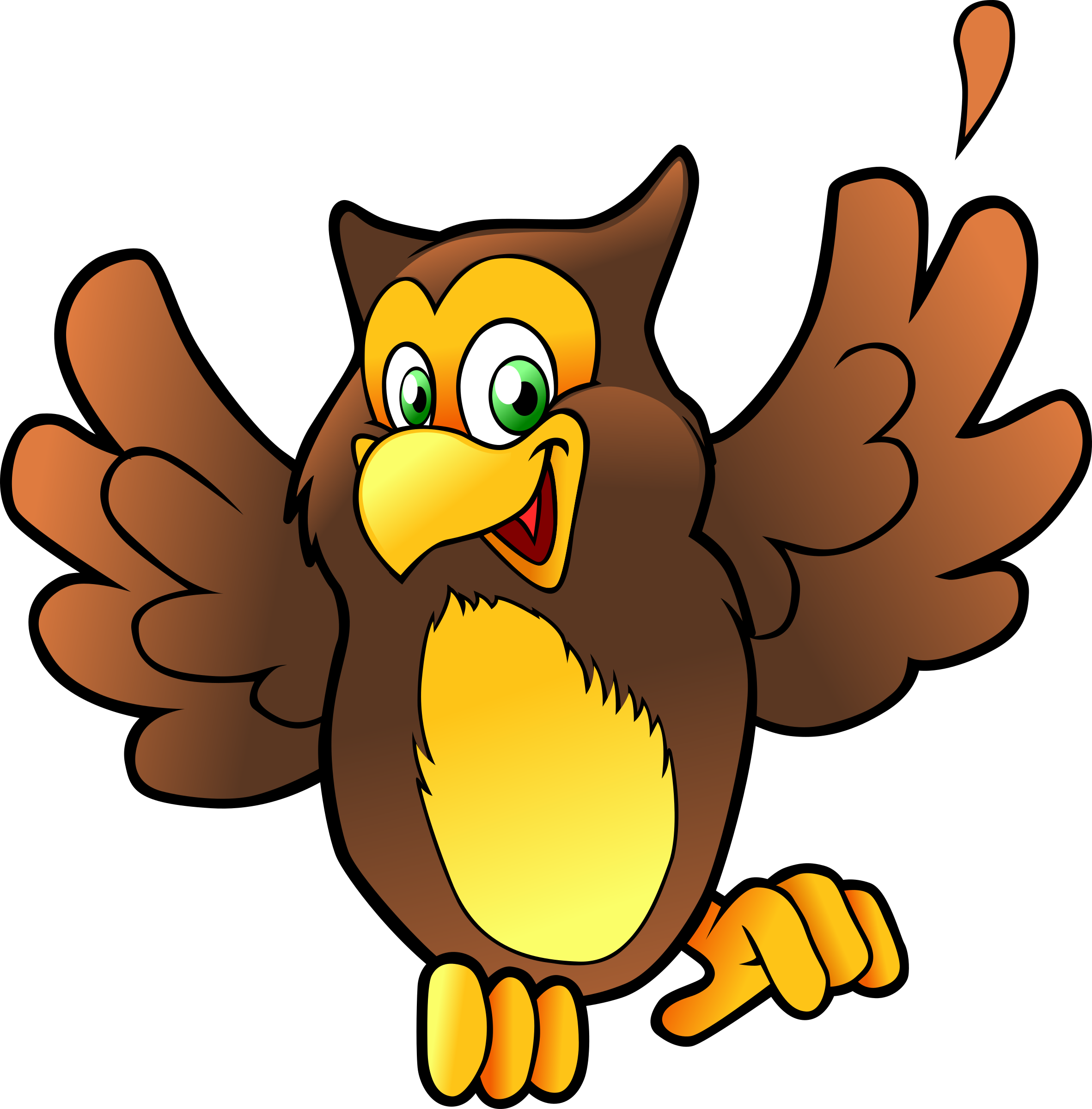 Happy Owl Vector Graphic - Free Public Domain Stock Photo