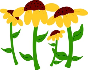 Flowers Clipart Image - Pretty Yellow Flowers
