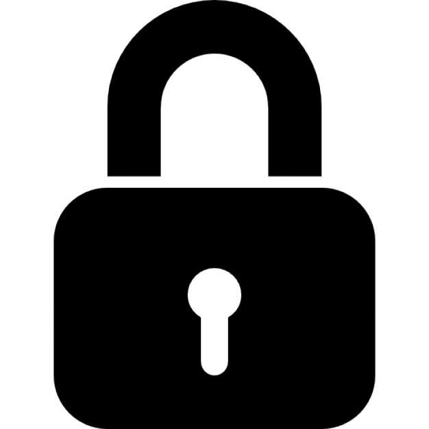 Rectangular closed padlock lock interface symbol Icons | Free Download