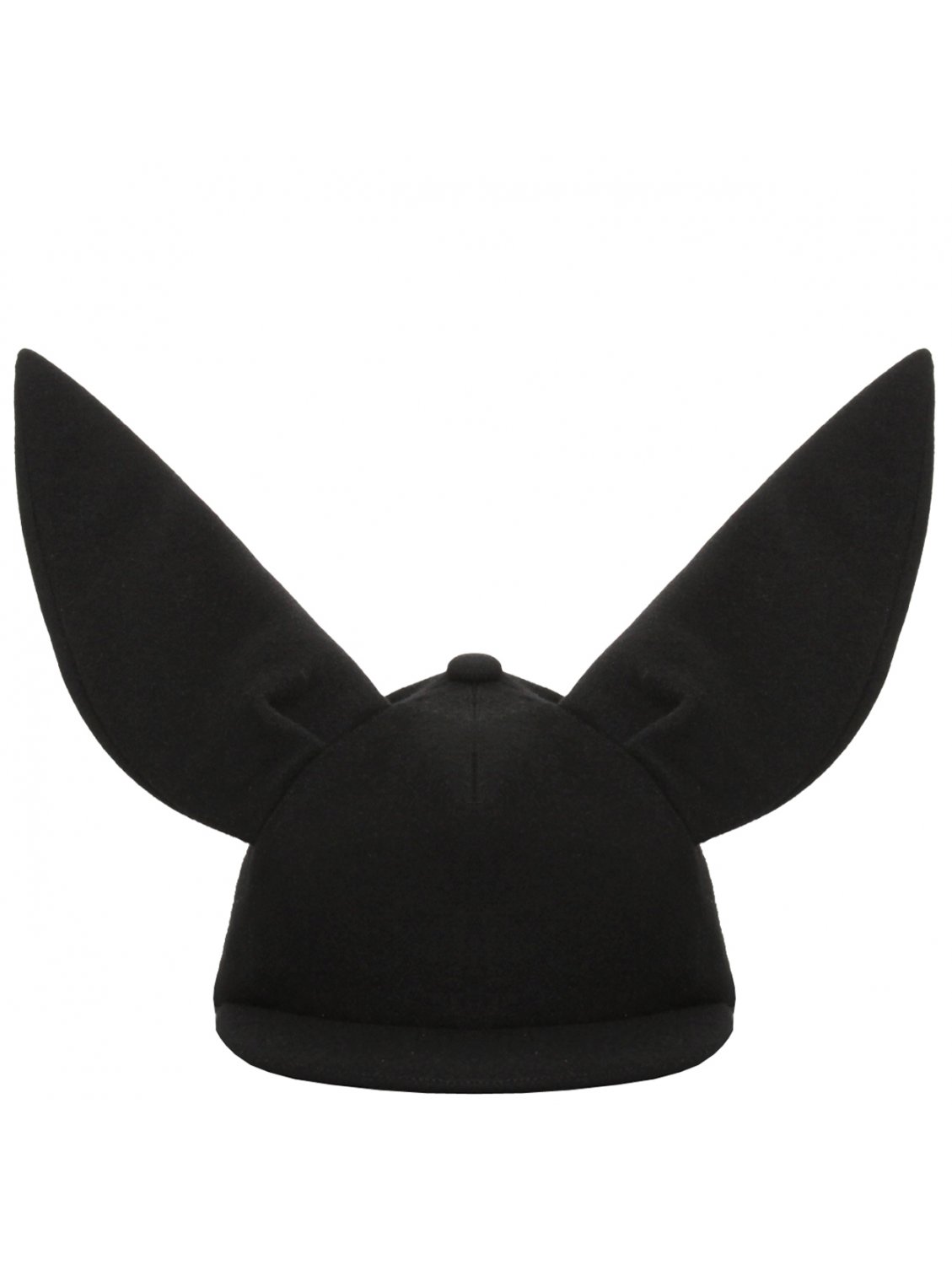 Comme des garÃ§ons Wool Baseball Cap with Rabbit Ears Black in