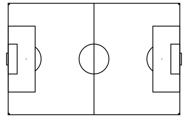 Soccer field clipart black and white