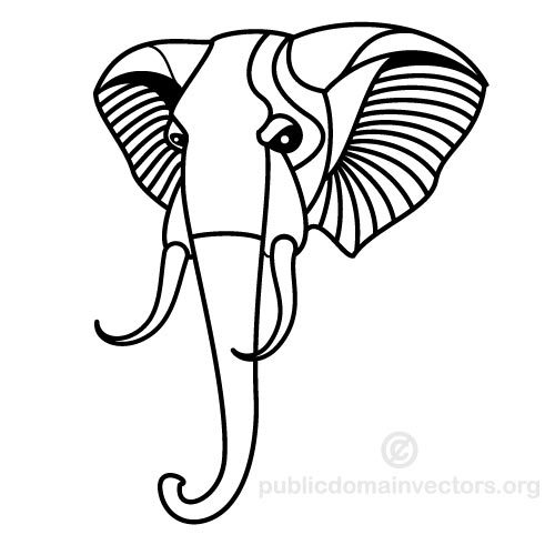 Elephant vector clip art | Public domain vectors