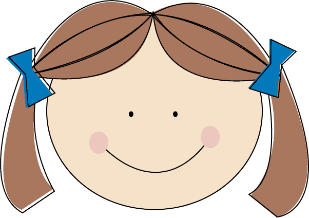 Clipart of a girl with brown hair - ClipartFox