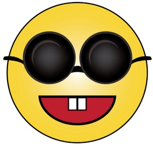 Smiley Clipart Image - Smiley Face Wearing Sunglasses