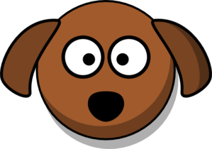 Dog head with bow clipart