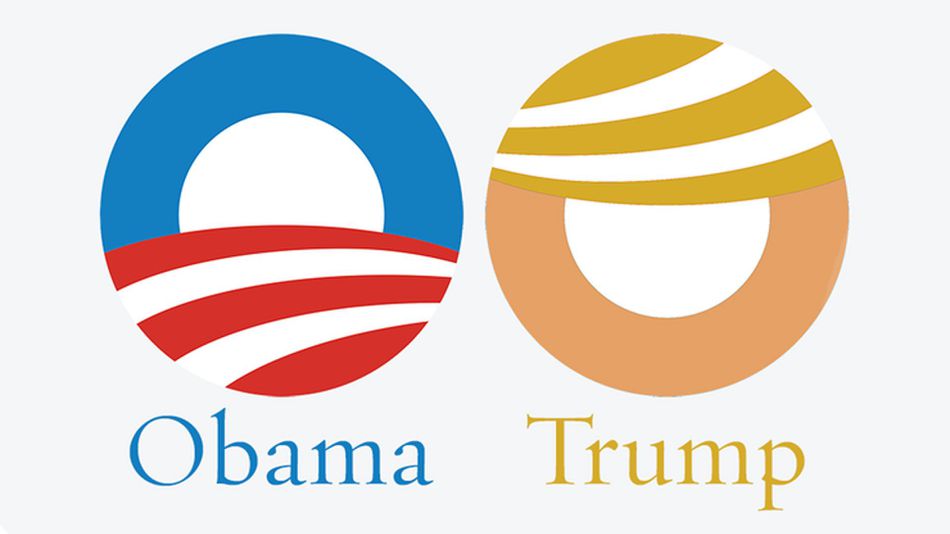 Obama's campaign logo looks a lot like Donald Trump