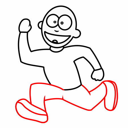 Clipart animated funny man running animated