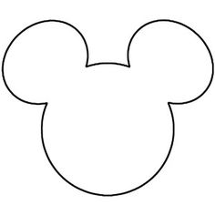 Mickey mouse ears outline clip art