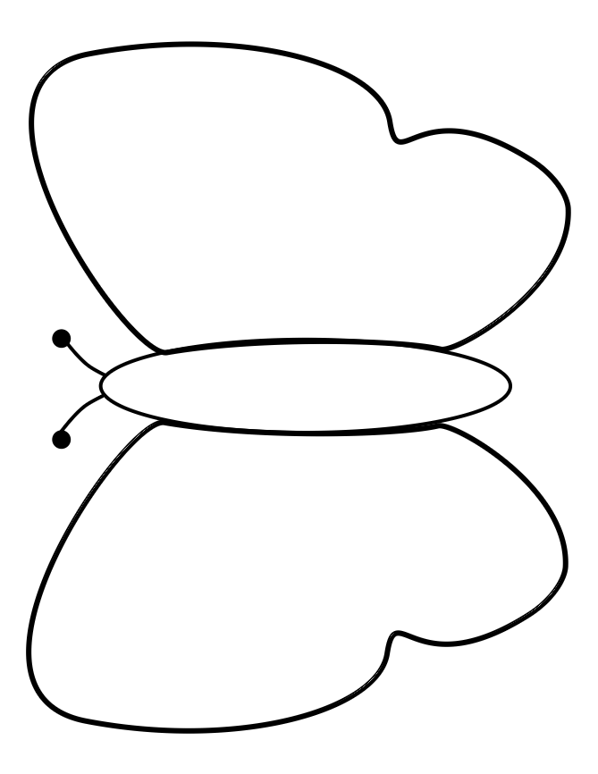 Blank Butterfly Template - ClipArt Best