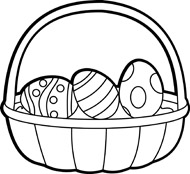 Basket Black And White Clipart