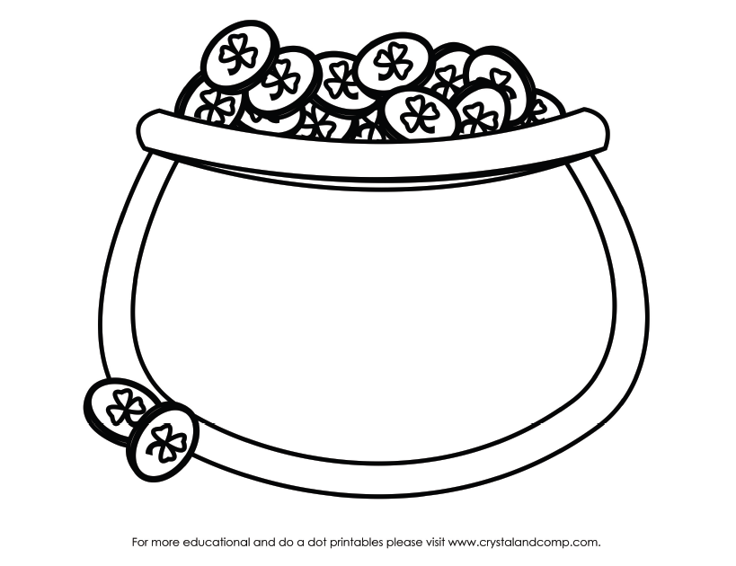 Rainbow And Pot Of Gold Coloring Page - AZ Coloring Pages