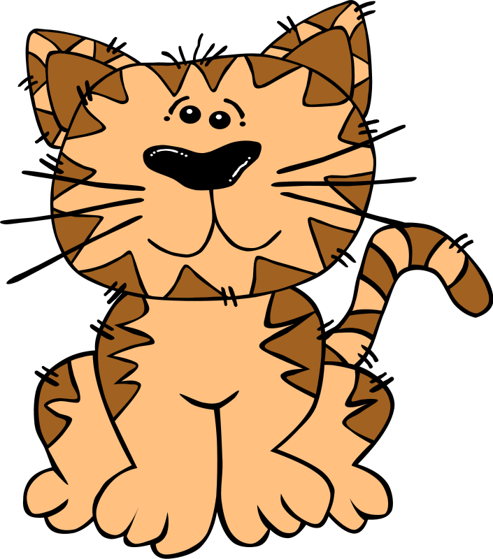 Clipart - Cartoon Cat Sitting