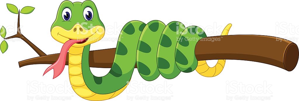 Cute Green Snake Cartoon stock vector art 499977404 | iStock